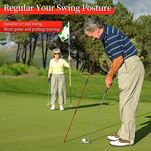 MoKo-Palos-de-Alineacion-Golf-3-Secciones-Varillas-Ayuda-Entrenamiento-Plegable-Fibra-Vidrio-Indicador-Direccion-Equipo-Practica-Swing-48-Pulgadas-con-2-Piezas-para-Principiantes-Golfista