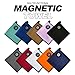 MAGOLFIN Small Magnetic Golf Towel with Clip, Microfiber Waffle Design - Industrial Strength Magnet for Glof Balls, Golf Bags, Carts Clubs - Black