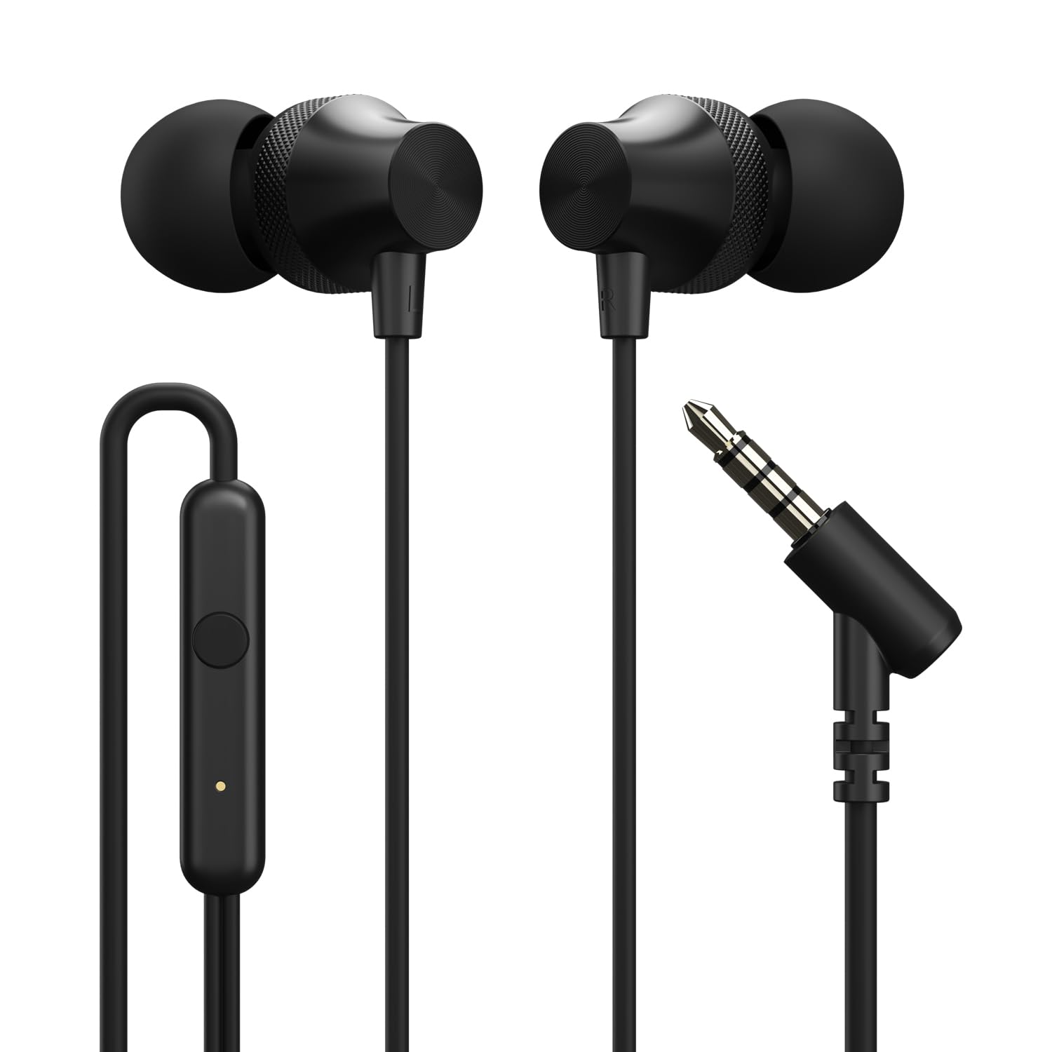 Portronics Conch Beat A in Ear Wired Earphones with Mic, 3.5mm Audio Jack, 10mm Driver, 1.2m TPE Anti Tangle Wire, in line Mic Controls, Powerful Audio, Metal Alloy Body, Wide Compatibility(Black) (B0CTKFW8FG) Amazon Price History, Amazon Price Tracker