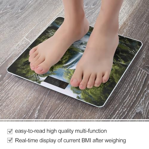Báscula digital para baño con pantalla LED, vidrio templado miniatura 5