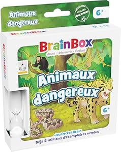 Asmodee BrainBox Niebezpieczne Zwierzęta Gra Kieszonkowa