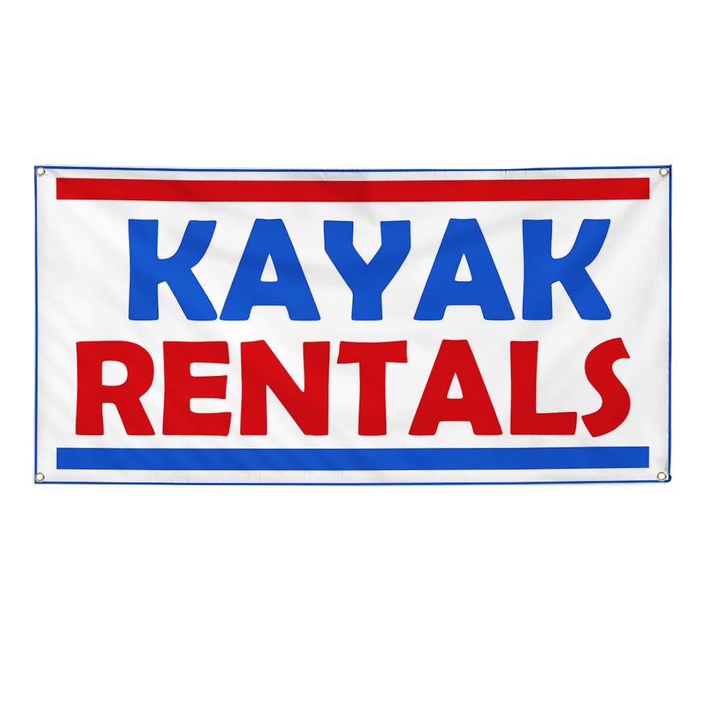 Bâche publicitaire extérieure location de kayak en vinyle 2x4 ft