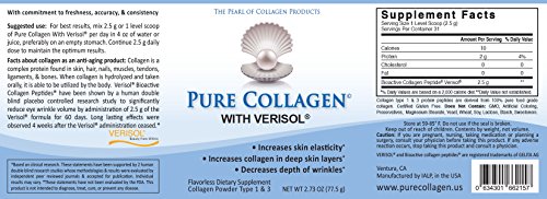 Pure Collagen With Verisol, Type L And Type Lll Powder For Younger And Healthy Skin. Anti-Aging Formula, Decrease Wrinkles, Healthy Nails And Hair #TOP2