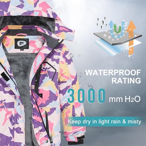 Image of FARVALUE Boy's Waterproof Winter Coat Mountain Snow Ski Fleece Jacket Thick Warm Detachable Hood Windproof Rain Coats