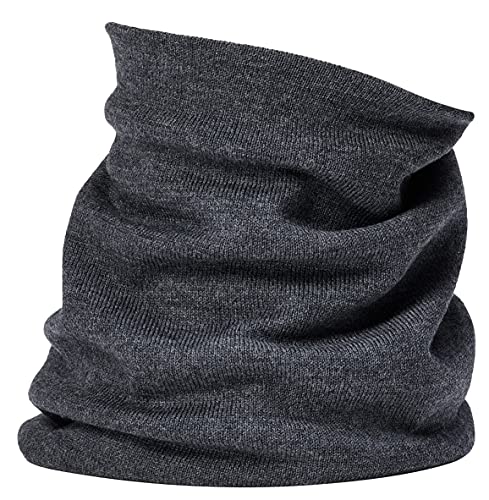 Enter the Complex® Weicher Merino Schlauchschal, Loop Schal, Damen und Herren, Halswärmer, 100% Merino Wolle, Atmungsaktiv, Anthrazit