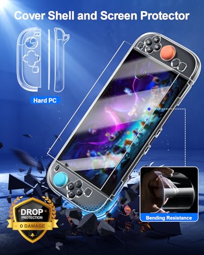 Image of Switch 2 Accessories,[Charge Inside]Case Bundle for Nintendo 2 2025 Console | FYOUNG 23 IN 1 Kit:Carrying Case, Controller Charger, Protective Shell,Grip for Joycon, Steering Wheel,Screen Protectors