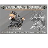 prix d un chiot cocker anglais Pancarte attention chien Cocker-Anglais avec impression quadri et double vernis de 29 / 18 cm.