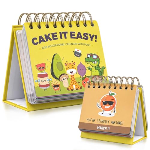 Punny Motivational Desk Calendar 2026 - Daily Perpetual Calendar 4.9 x 4 Inspirational Desk Accessories Cute Decor for Home and Office Nice Gifts Choice
