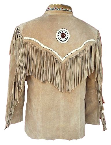 Classyak Men's Western Cowboy Fringed Suede Leather Jacket2