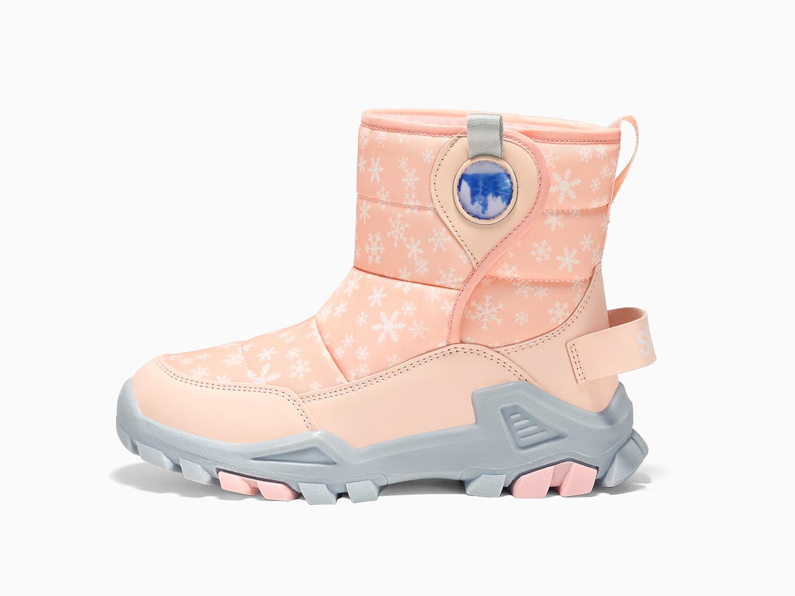 Haloumoning Stivali da neve da ragazza, impermeabili, antiscivolo, foderati in pelliccia, scarpe invernali per bambini piccoli e grandi