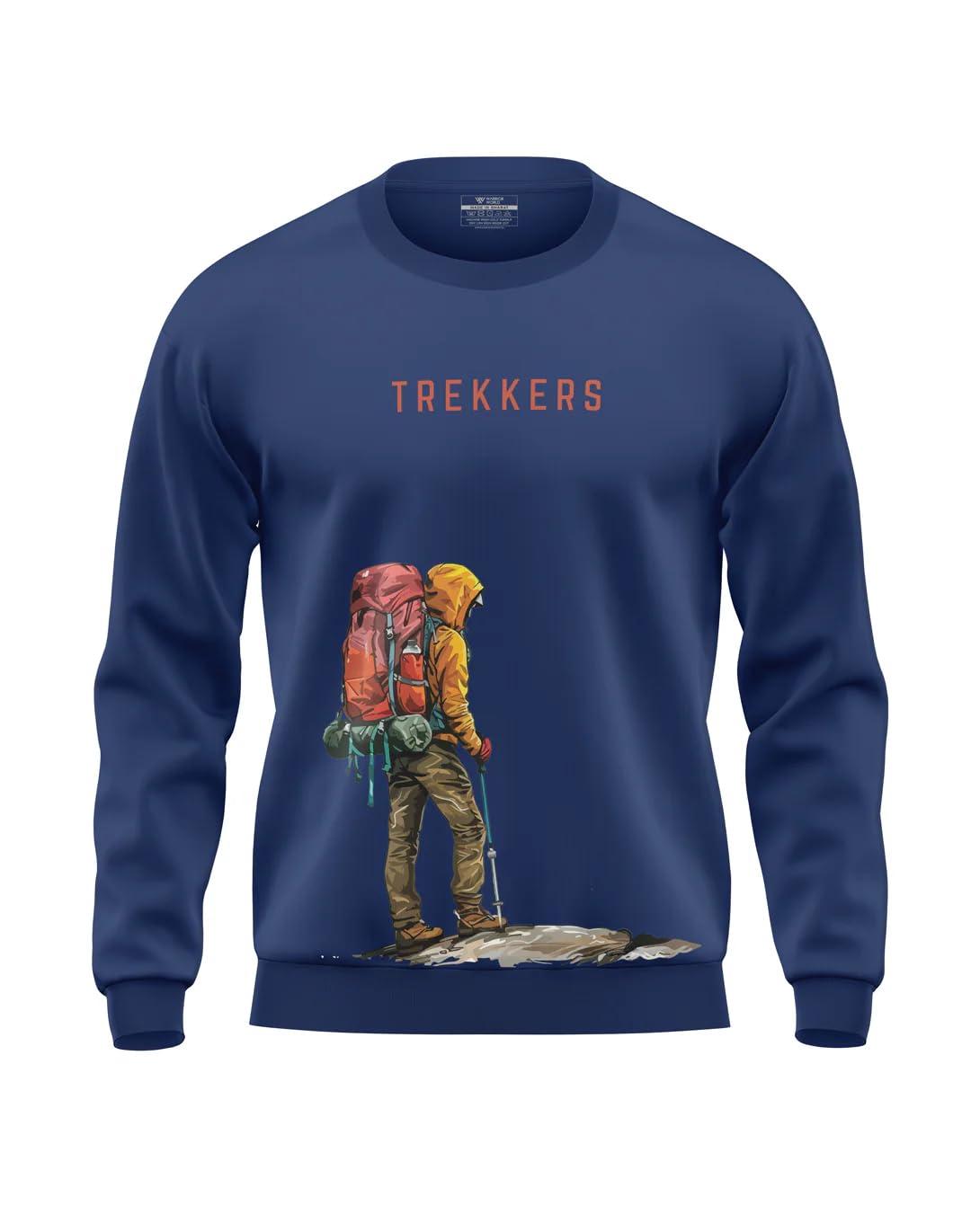 warriorworld Men's 100% Cotton Trekkers Sweatshirt | Adventure Graphic Pullover | Soft Crewneck | Rugged Outdoor Style | Full Sleeve Casual Wear-picture-57