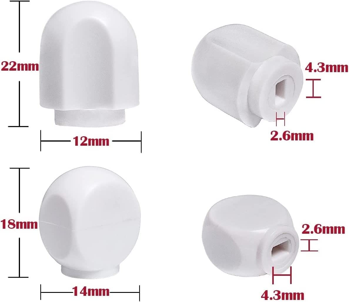 Zestaw 4 sztuk miksera stojącego, białe plastikowe pokrętło dźwigni blokującej i pokrętło regulacji prędkości do mikserów Kitchenaid akcesoria