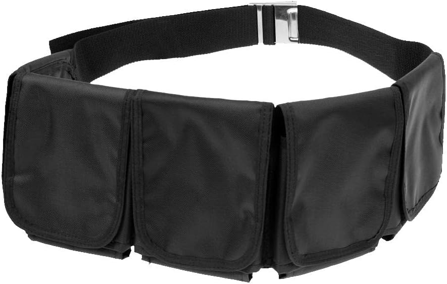 Adjustable Scuba Diving Dive Weight Belt - weightPolyester Material, Stainless Steel Buckle, Instant Drainage, Comfortable Padding - for Snorkeling, Free Diving, and Scuba D - 5 Pocket