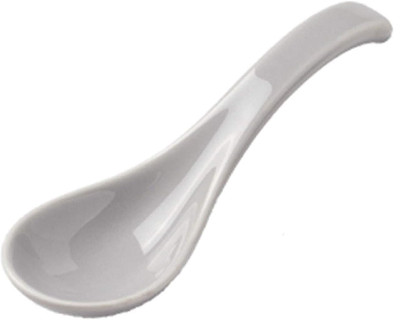 Scoop Soup Spoon Set 10 Pieces Ceramic Spoon Household Cute Small Soup Spoon Rice Spoon Length 5.31 inches (5 Colors) Soup Spoon (Color : C)