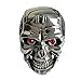 Banemi Partnerringe Mit Gravur, Edelstahl Ringe Männer Silber Großer Schädel Partnerringe Größe 65 (20.7)