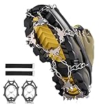 Pnosnesy Walk Traction Cleats,24 Spikes Crampons for Shoes,Ready Ice Cleats - Unisex with Durable Alloy Teeth for Outdoor Activities, Climbing Mountaineering,Walking,Hiking