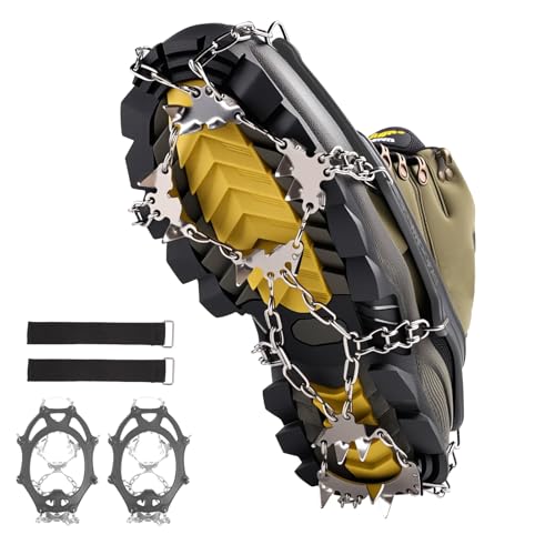24‑Spike Ice Cleats, Anti‑Slip Grips for Adults & Kids Winter Hiking Walking