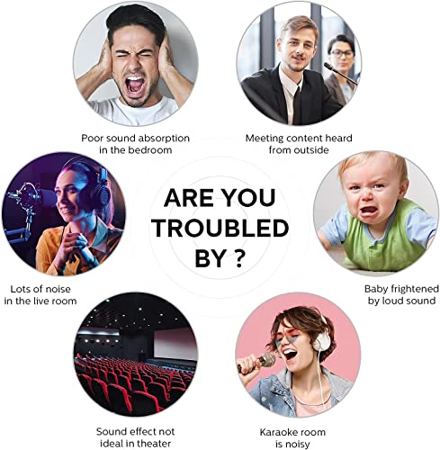 Image of Acoustic Wall Panels Self Adhesive, Brick Pattern Decorative Sound Absorbing Panel for Ceiling, Door, 12 Pack Dark Blue Art Tiles for Recording Studio, Gaming Room, 12 inchx12 inchx0.4 inch