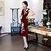 Xinvivion Cheongsam de Terciopelo Dorado para Mujer - Seda Floral Cheongsam Chino...