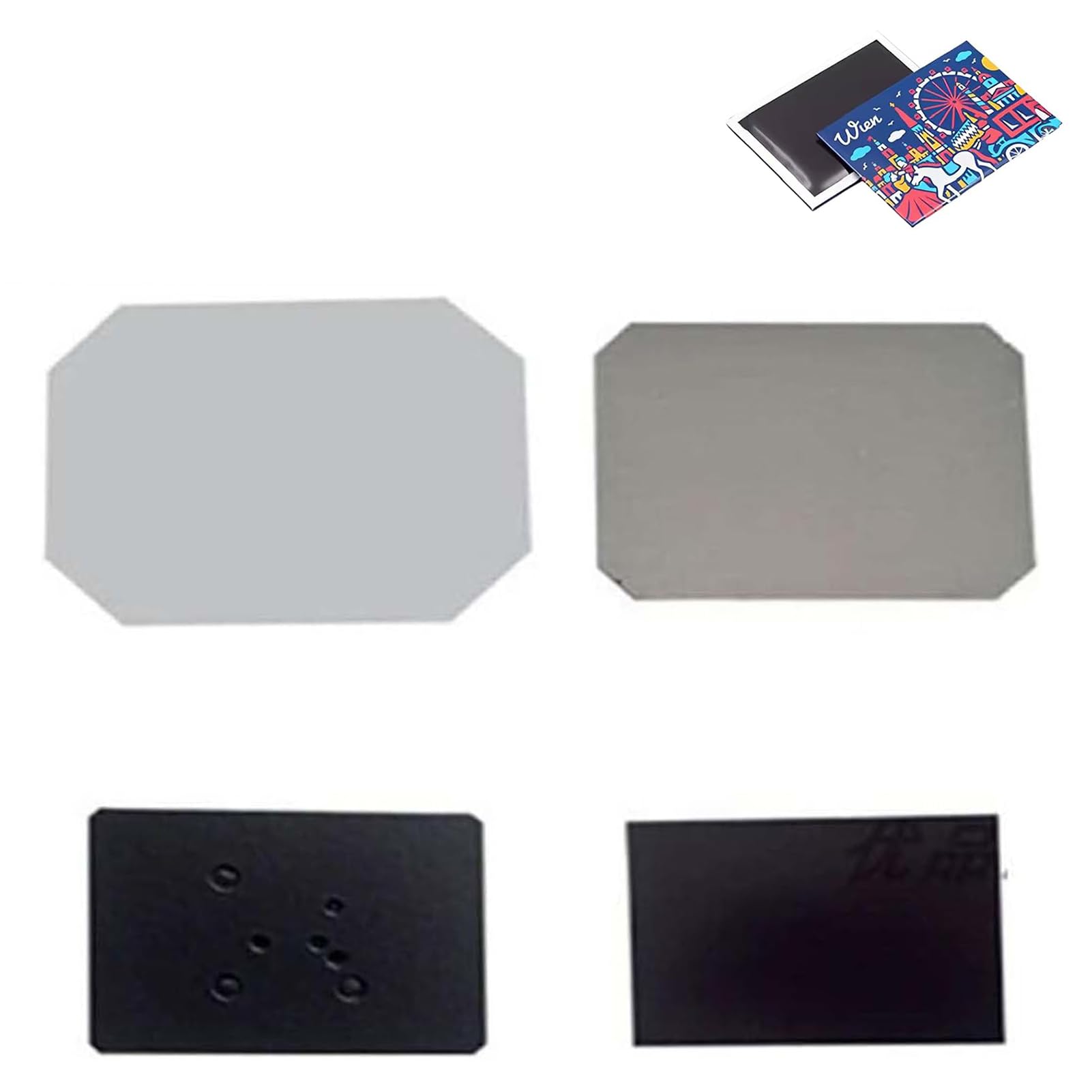 2x2/3x2/3.5x2.5 Inch Square/Rectangle Magnet Making Machine Fridge Photo Magnets Maker Machine, Acrylic And Cardboard Materials Compatible, Magnet Press+Paper Cutter+100 Sets Supplies