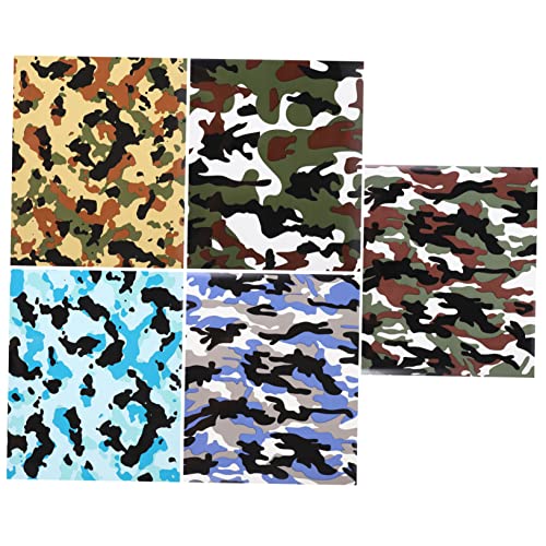 ARTIBETTER 5pcs Iron-on Heat Transfer Vinyl Craft Film Multi-Style Thermal Film for Shirts Bags and Textiles