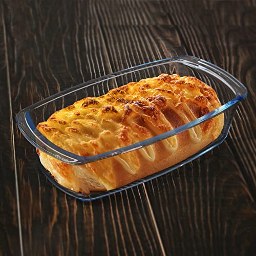 M Mcirco 6-Piece Glass Loaf Pan With Lids Set, Meatloaf Pan With Airtight Lids, Loaf Pan For Bread, Cake, Pastries, Bpa-Free, Easy Grip, Fridge-To-Oven (1800Ml/1.9Qt/ 7.2 Cups) #TOP5
