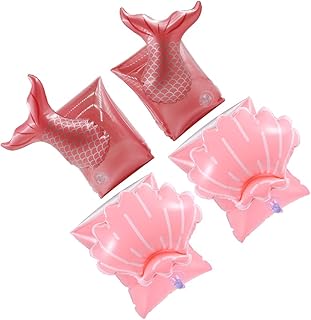 Abaodam 2 Pairs Arm Floaties for Kids Children Swimming Arm Float Rings Inflatable Swim Arm Bands Floater Sleeves Swimming Rings