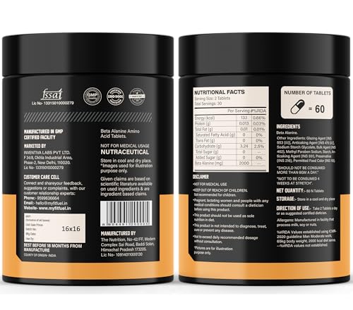 Image of MyFitFuel Beta Alanine (2000 mg) 60 Tablets