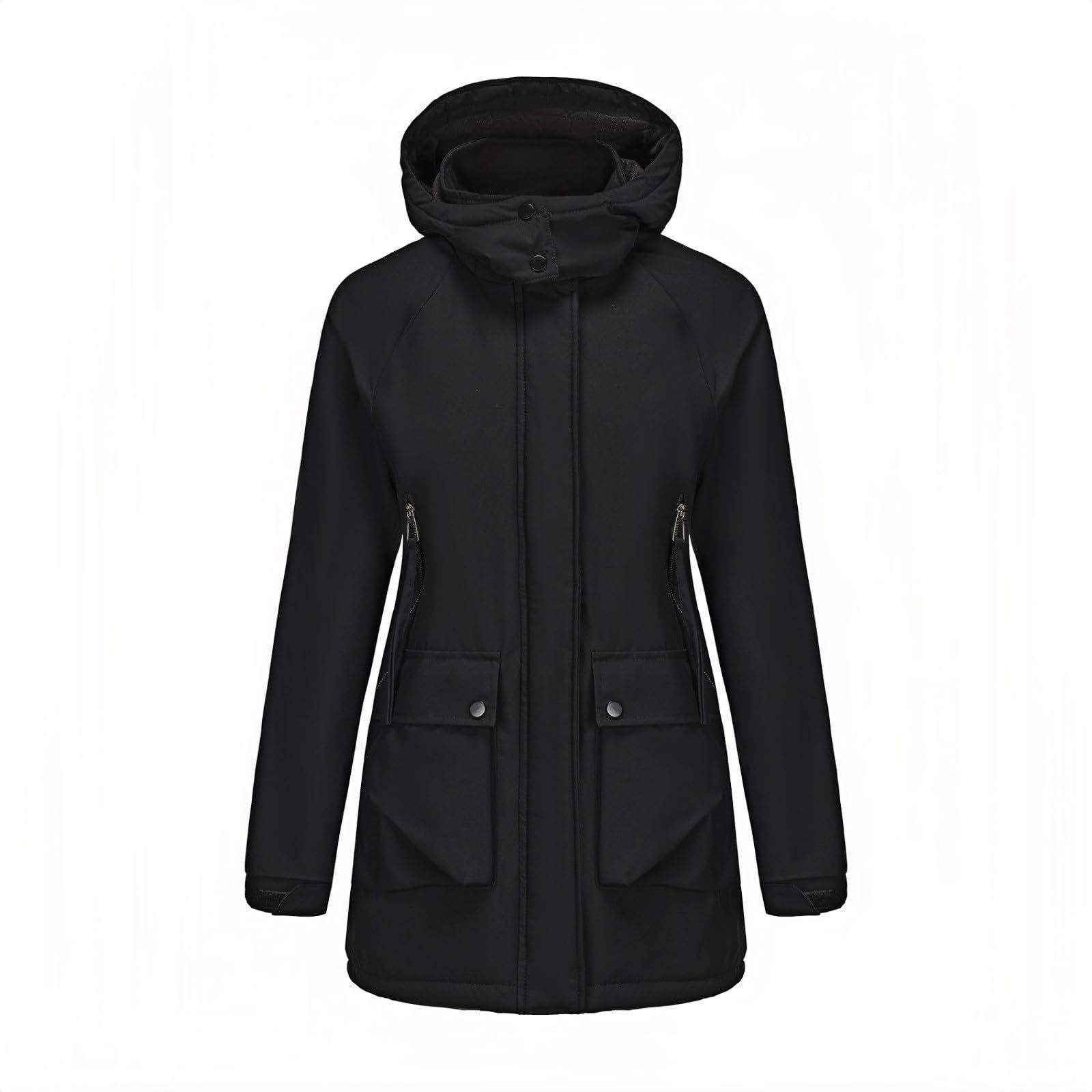 Genérico Chubasquero Poncho Mujer,Chaqueta Anorak Ligera para Mujer Resistente Al Viento Impermeable Larga con Capucha Y Bolsillos para Uso Diario Senderismo Al Aire Libre