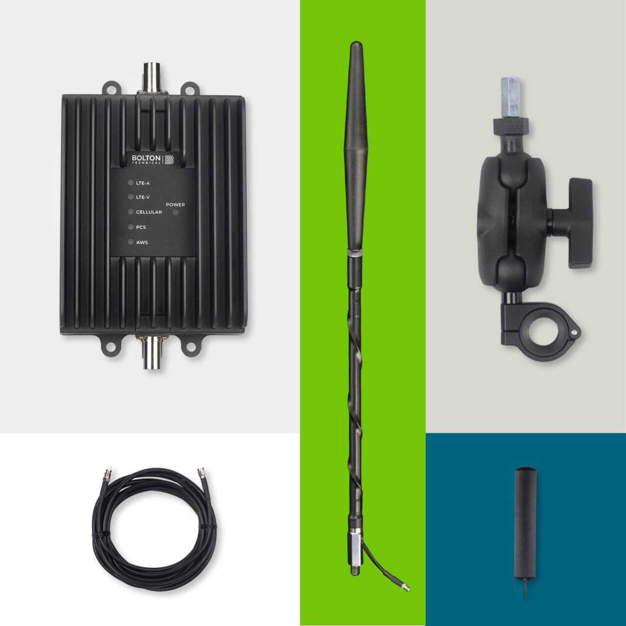 Bolton Technical Velocity Offroad Rail Mount | Vehicle Cell Phone Signal Booster for Overlanders| 5G, 4G, LTE | Boosts AT&T, Verizon, T-Mobile, US