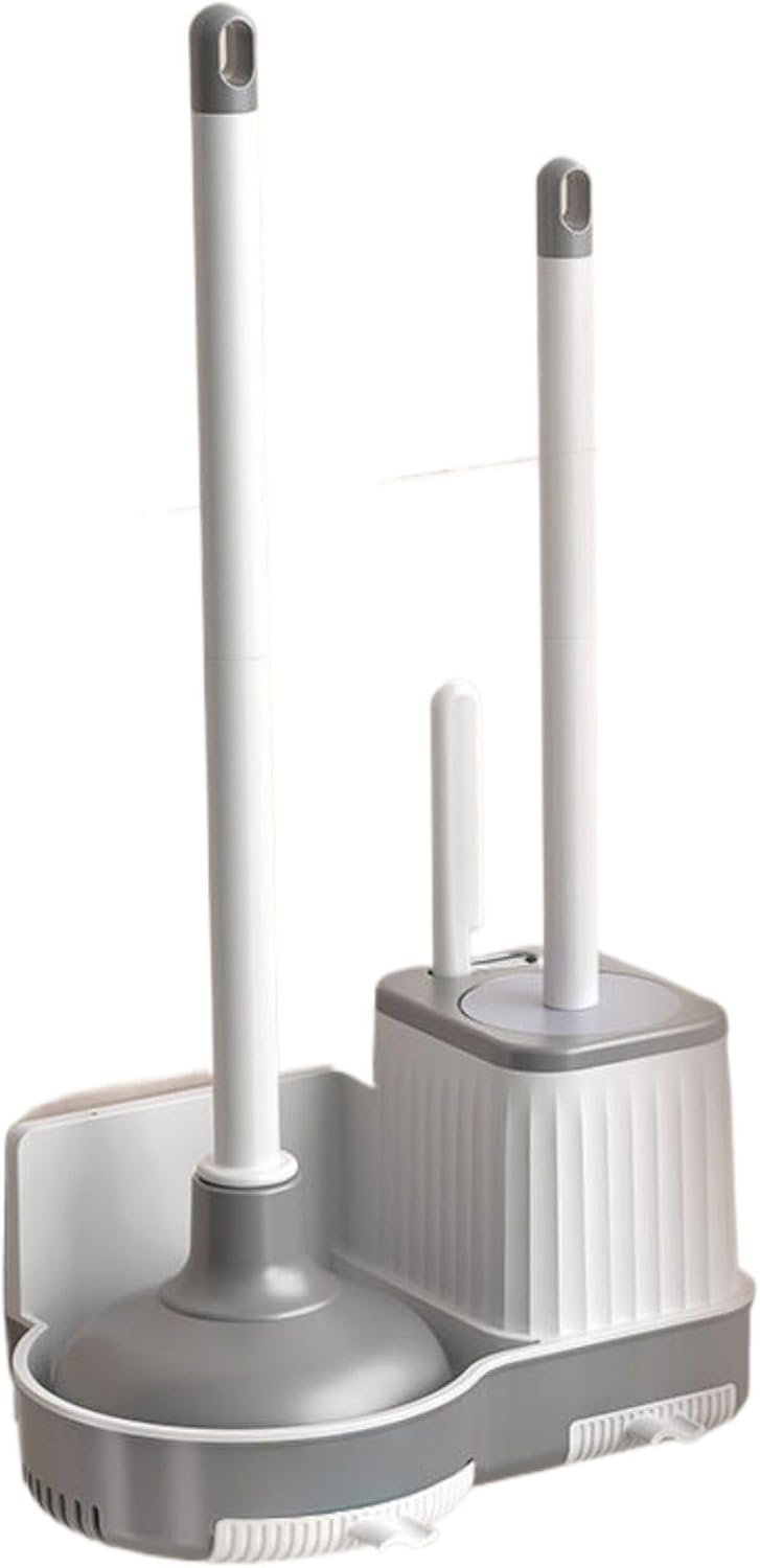 马桶刷马桶塞组合装清洁无死角卫生间壁挂式家用卫生间清洁套装 KCookware Accessories - 786