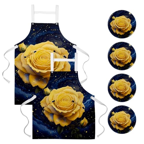 Tabliers de cuisine doux galaxie pour cuisiner en famille