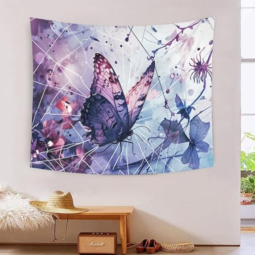 Tapisserie murale papillon grand format pour embellir un dortoir étudiant