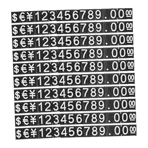 Gadpiparty 10 Sets Prices Tag Cube Small Prices Stand Pricing Counter Display Stand Number Prices Tag Prices Display Signs Pricing Label Stand Block Pricing Sticker for Abs