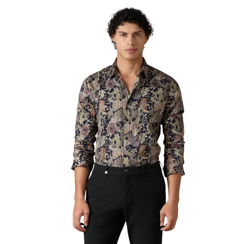 Image of MARK & ALBERT Men's Slim Fit Cotton Formal Shirt