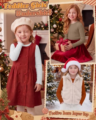 Image of 3 Pack Toddler Girls Cute Long Sleeve Cotton Shirts