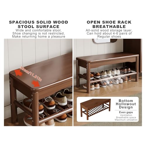 Banc à chaussures en bois idéal pour décorer l'entrée