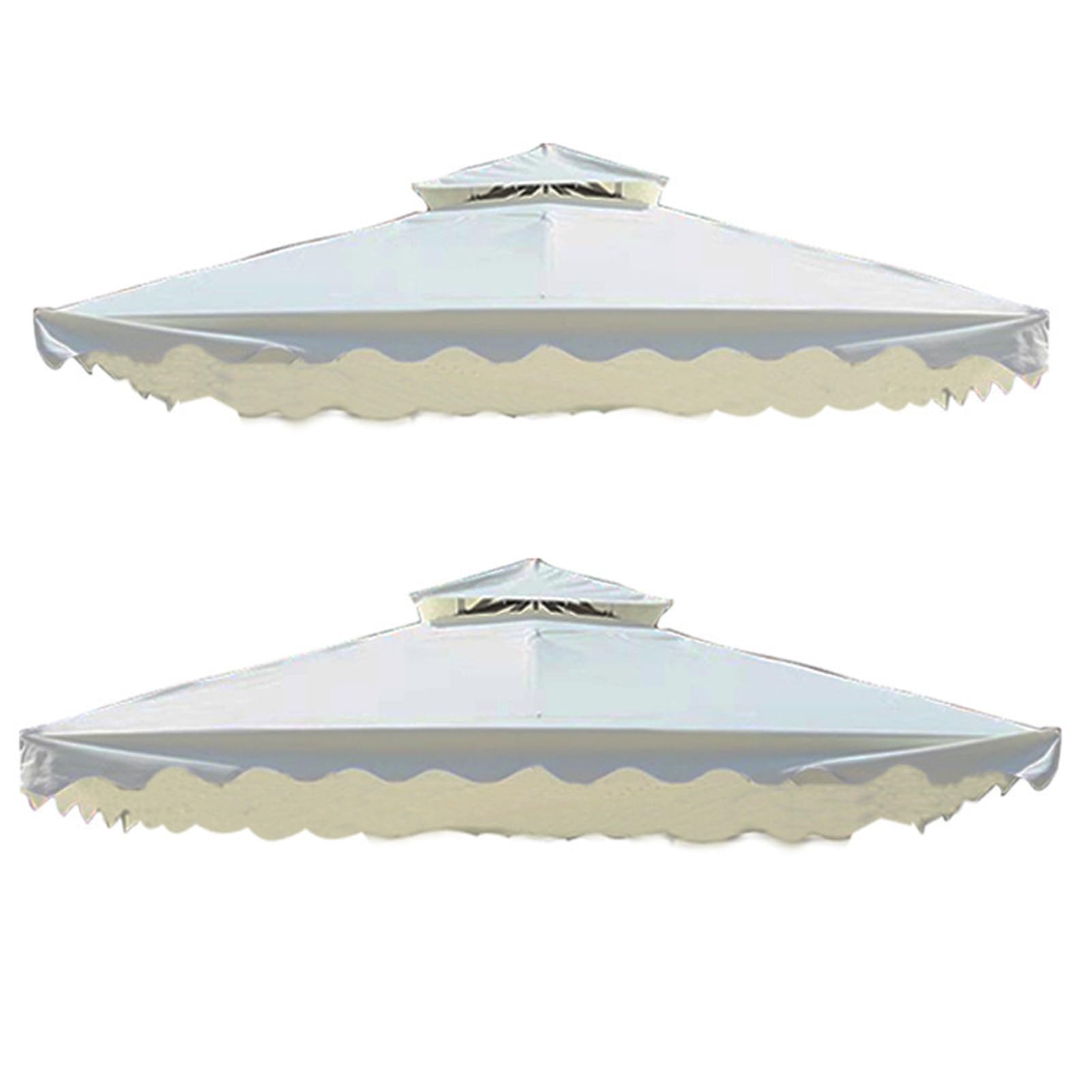 2-Tier Roof Replacement Canopy for Gazebo - Durable Polyester Fabric, Compatible with 3x3m/3x4m Outdoor Gazebos; Upgrade Spare Top Cover for Garden, Patio & Backyard (Off-white,3X3m)-image-32
