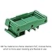 Tool parts DIN Rail Mount for Carrier for 35mm x 72mm PCB - Housing - Bracket - for Green