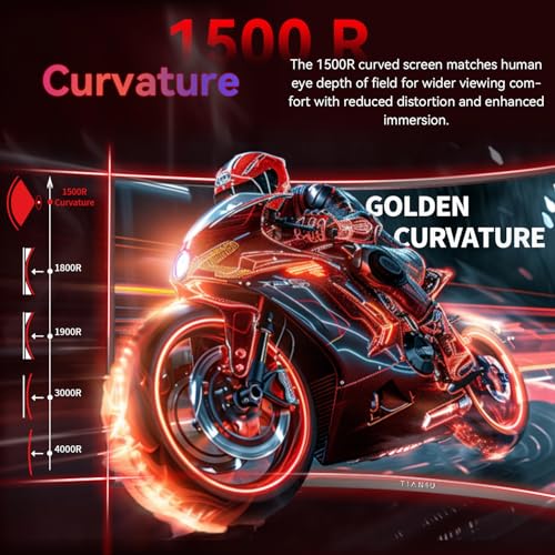 Image of 32 inch 4K 160Hz Curved Gaming Monitor,1ms FreeSync,95% DCI-P3,HDMI2.1,VESA | UHD 125% sRGB 1500R Curvature Factory Calibration Dual Stereo Speakers DP 1.4 VESA Zero stutter for gaming and office