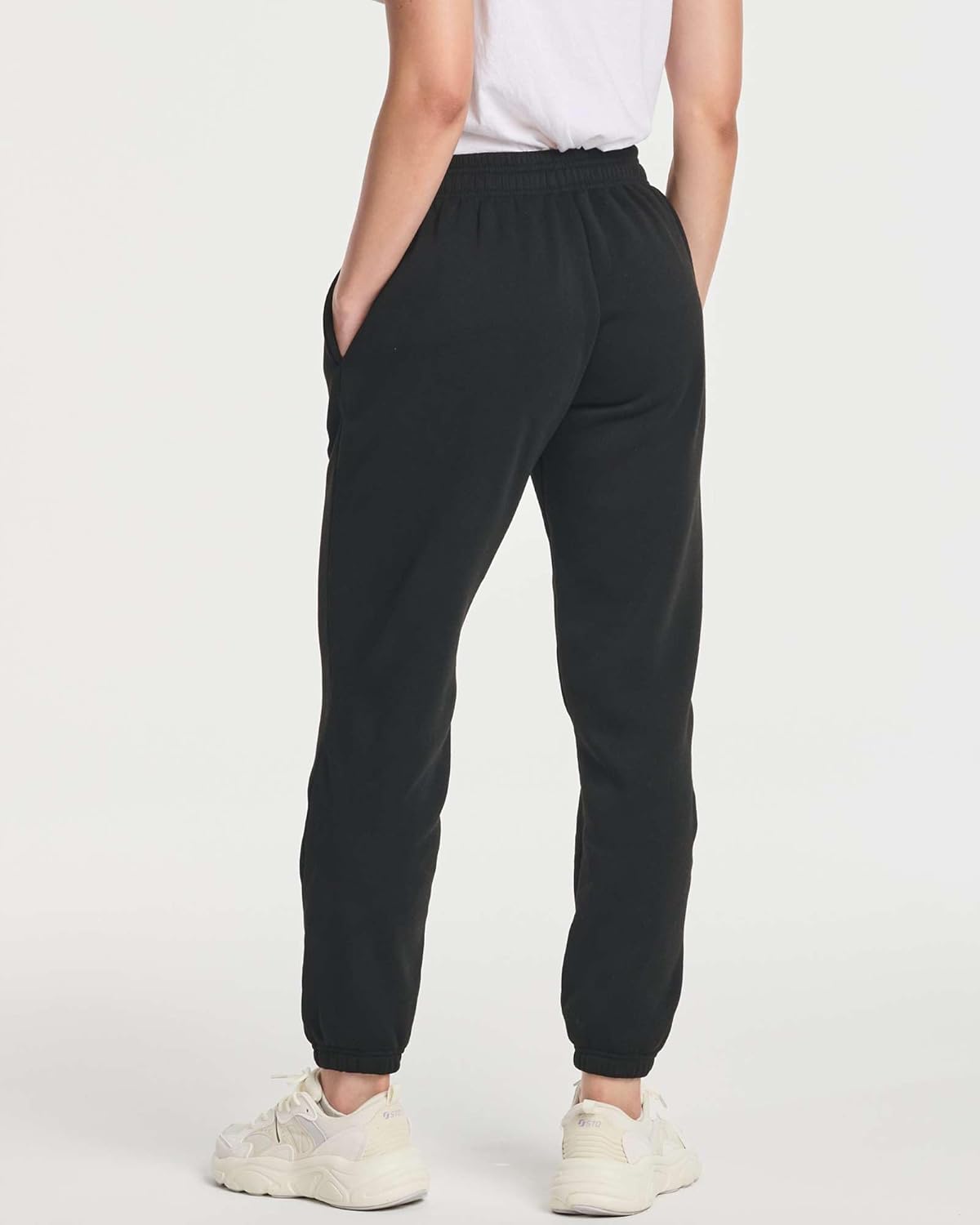 Real Essentials 3 Pack: Women's Fleece Jogger Sweatpants (Available in Plus Size) - Image 4