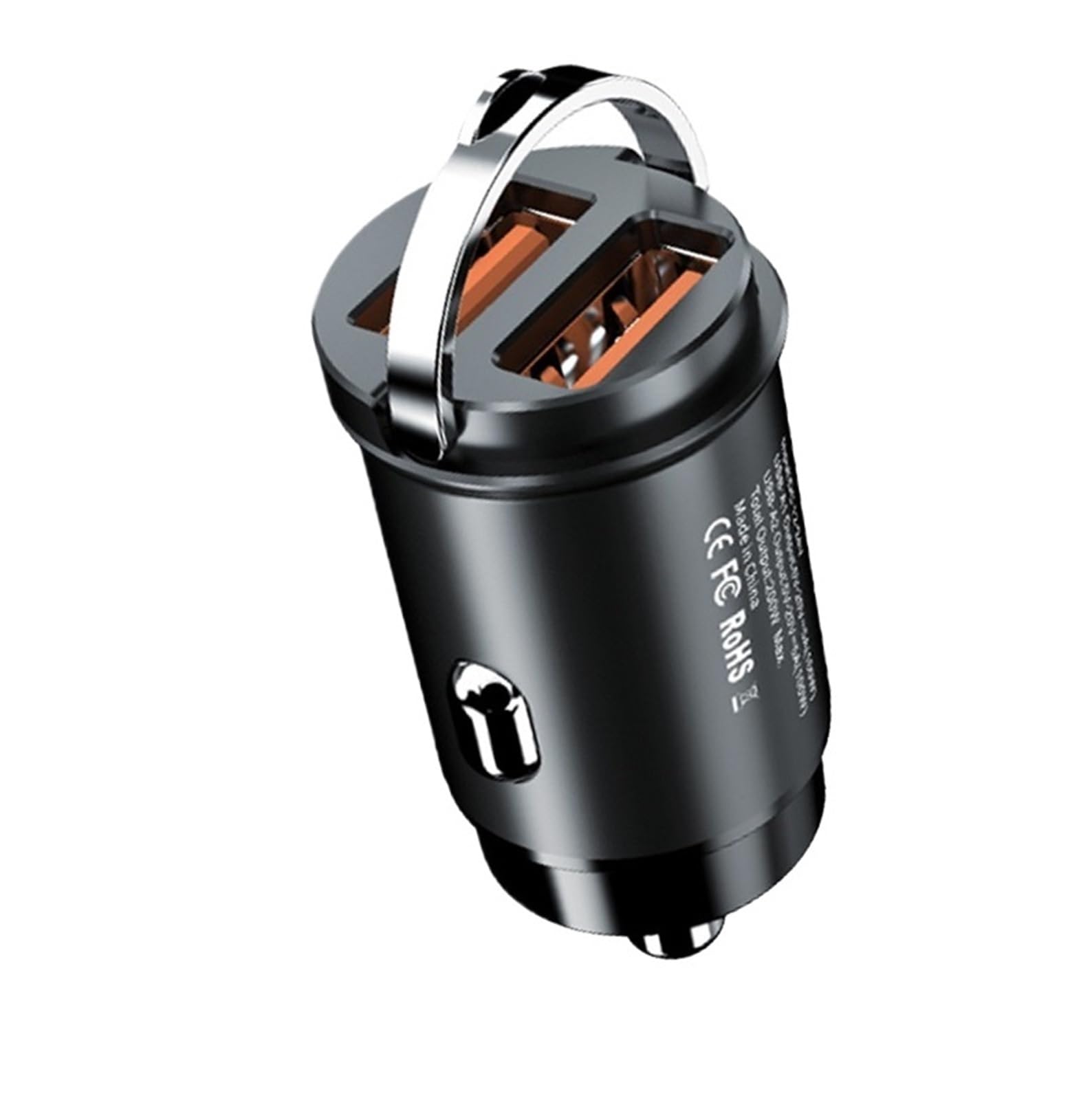 Cargador Mini USB for Coche de 100 W con Doble Puerto, Carga rápida QC 3.0, Toma mechero 12-24 V y Adaptador for teléfono móvil Tipo C(200W 2USB Black)