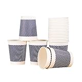 KONVER 200 Vasos de Papel Desechables, Vasos de Enjuague bucal, Vasos para Bebidas frías y Calientes, Vasos de Papel para Exteriores para reuniones, Eventos de Viaje