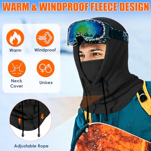 Image of Winter Balaclava Ski Mask: Warm Fleece Hood Hats Face Cover
