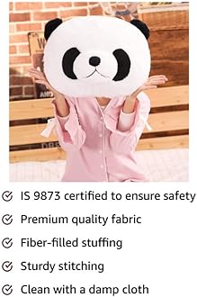 HUG 'n' FEEL SOFT TOYS Soft Toys Long Soft Lovable hugable Cute Giant Life Size Toy Bear Plush & Stuffed Toys (Head Pillow, Panda) Lovely Teddy