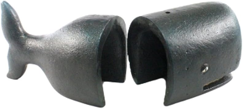 Homart Cast Iron Whale Bookends,Black