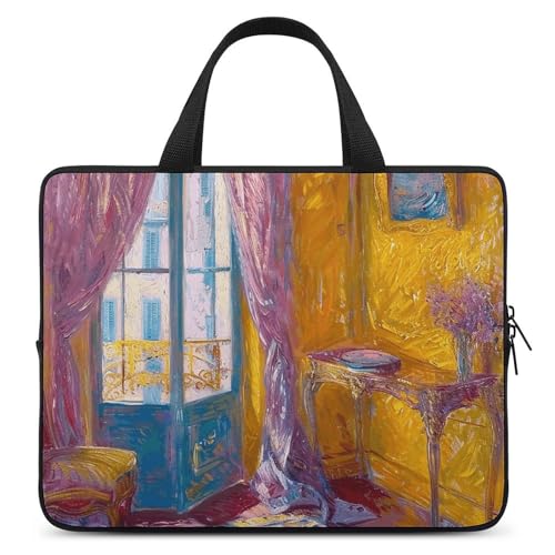 Sac ordinateur portable 15 pouces jaune - Sacoche bandoulière ordinateur unisexe