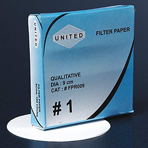 Qualitative Filter Paper, 9.0 cm Diameter, Natural Fiber Paper, Pk 100,210415446