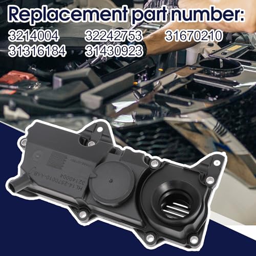 Image of PCV Valve Oil Trap with Gasket for Volvo 2014-2021 XC40 XC60 XC70 XC90 S60 S80 S90 V60 V90 2.0L 4 Cylinder Engine Valve Rocker Cover Replace 32140004 32242753, 31670210, 31316184, 31430923