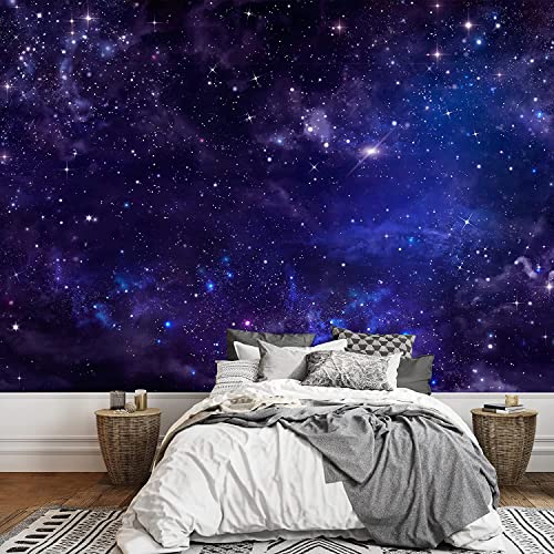 Custom 3D Wallpaper Murals, Starry Night Sky Outer Space Removable Murals Bedroom Living Room Children's Room Tv Sofa Background Wall Wallpaper